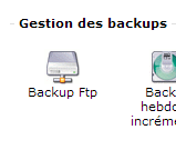 Gestion  Backup FTP OVH